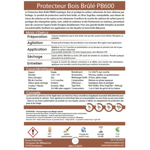 Protecteur Bois Brûlé PB600