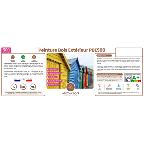 Peinture Bois Extérieur PBE900 - Peinture ral pour bois